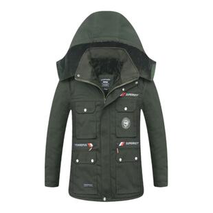 军棉大衣迷彩棉服男冬季加绒防寒工作服劳保棉袄外套加厚中长棉衣