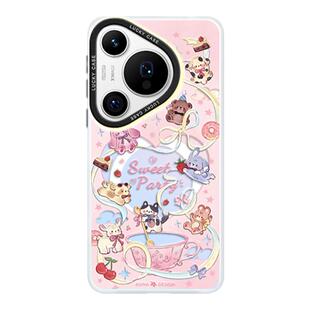 动物茶话会适用华为Pura80手机壳新款p60保护套磁吸带支架p70por网红p40pro全包超薄p50可爱por+新款Ultra女