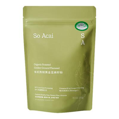 SoAcai纯亚麻籽粉有机熟制即食