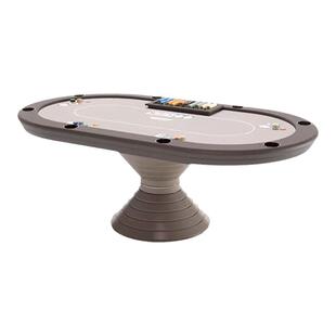 设计师意式轻奢扑克桌别墅私宅家椭圆形棋牌简约现代娱乐桌子高端