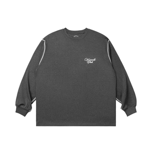 VMCL哈苏线美式复古街头运动风宽松长袖T恤男潮流23AW vermicelli