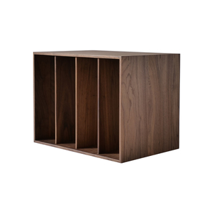 山隐造物 多功能黑胡桃木实木书格书盒书架收纳格子柜 自由组合