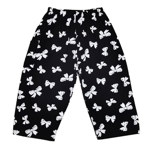 春夏家居裤棉绸七分中裤睡裤女士薄款棉绵绸居家可外穿人造棉宽松