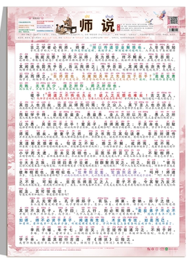 高中必背文言文挂图劝学师说逍遥游赤壁赋阿房宫赋国风经典注音版