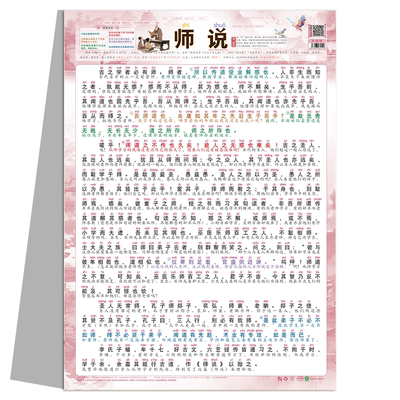 高中必背文言文挂图劝学师说逍遥游赤壁赋阿房宫赋国风经典注音版