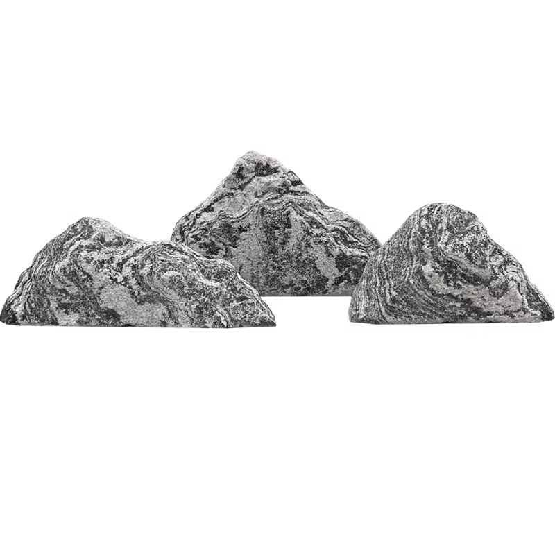雪浪石切片组合天然造景大型石材石雕小假山枯山水室内庭院景观石