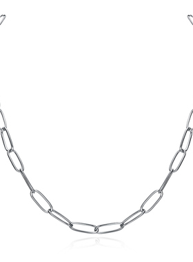 项链女锁骨链吊坠竹节圆片