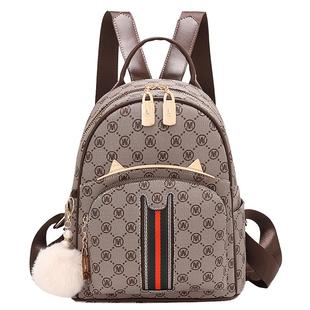 双肩包女2025新款时尚高级感女式双肩背包大容量超火小皮网红通勤