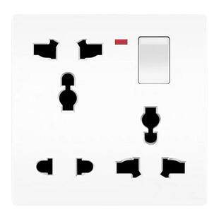 国际明装明线一开八孔开关插座面板86型暗装电源多孔十孔墙壁插座