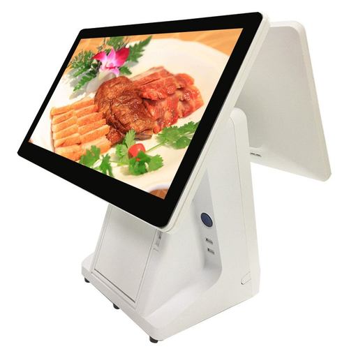 触摸屏POS收款机·智能双屏 餐饮店,商场超市,西餐咖啡餐饮一体机