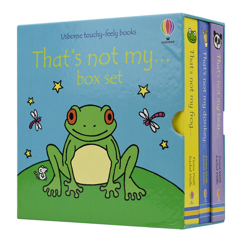 Usborne That Not My Frog, Bear, Donkey Collection 那不是我的系列 3册盒装 触觉认知 幼儿启蒙英语绘本 英文原版进口儿童图书