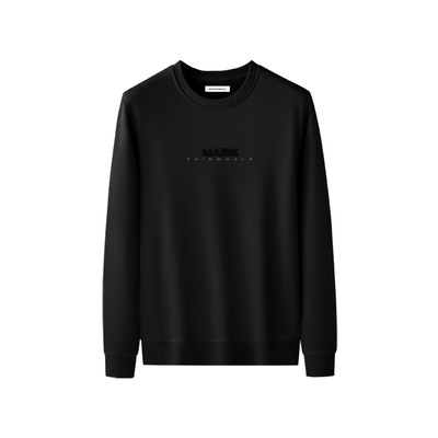 马克华菲休闲百搭圆领长袖卫衣男