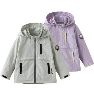 戴维贝拉男童女童秋装防风衣儿童外套女孩衣服秋季新款童装中大童