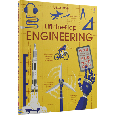 Usborne Lift-the-Flap Engineering 儿童工程科普翻翻书 解锁工程原理 英语百科常识 扩大知识面 6-9岁 英文原版进口儿童图书