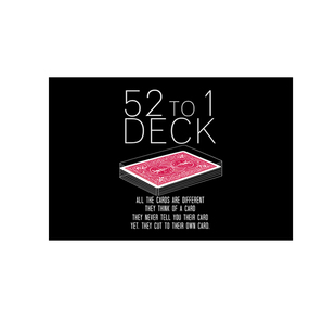 必入5星推荐 52to1Deck意念操控者 100%实战近景纸牌魔术道具Q7