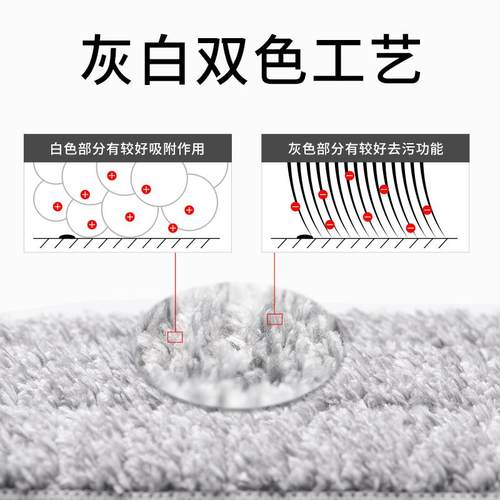 平板拖把替换布粘贴式40506090cm替换装布头懒人托把清洁布平拖布