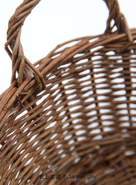 爱上花园丨园艺杂货 手工柳编篮子花篮收纳篮 双耳圆口收底柳梢篮