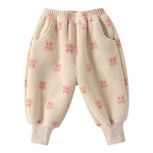 男童裤子秋冬宝宝束脚裤儿童长裤加厚婴儿卫裤女童冬季童装衣服潮