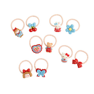 儿童发圈小号拇指圈猫咪女童扎辫子头绳宝宝高弹力不伤发皮筋头饰