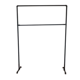 服装店展示加粗挂衣架龙门架落地双层铁艺水管服装架复古架婚纱架