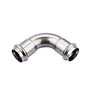 304卡压式水管配件不锈钢自来水管接头90度弯头管件给水管卡扣