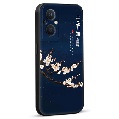 秋昊适用于oppoa96个性创意pfum10新款手机壳0pp0a96全包防摔opoa96花开富贵oppa96硅胶软外壳opooa96小众高