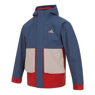 adidas阿迪达斯三合一保暖内胆外套2026春男大童梭织夹克 KV6904