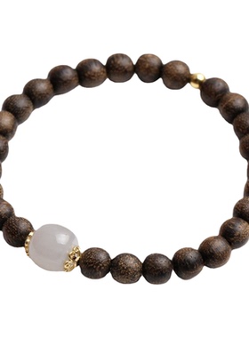 越南芽庄沉香木质佛珠手串手链