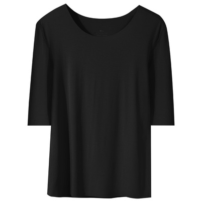 花花公子五分袖保暖内衣女打底衫