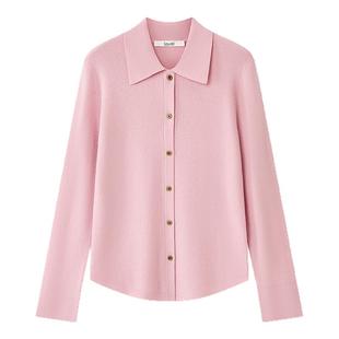 【羊毛羊绒】Laurel劳芮26春新款可露丽粉针织上衣LWL371M06300