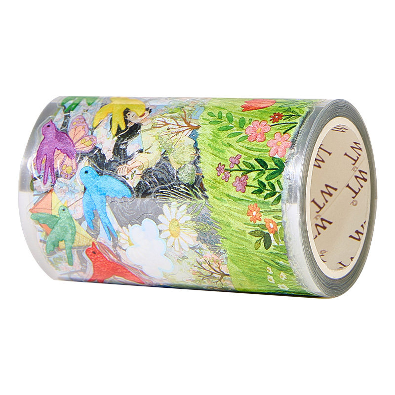 WT原创胶带 春游小记 春游春天春季风景造景模切装饰百搭手帐胶带