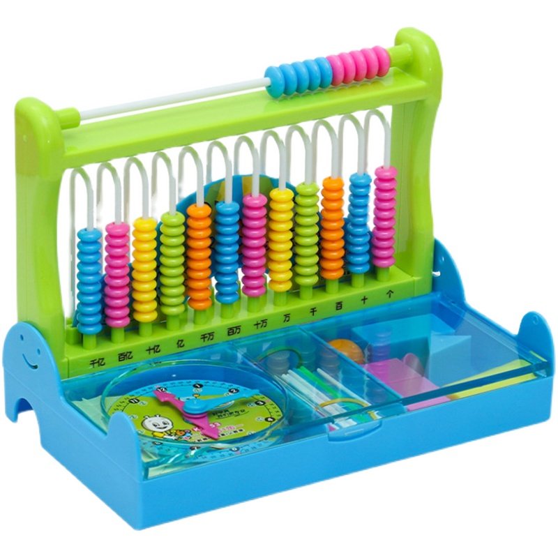 银河星小学一年级数学教具学具盒套装多功能计数器认数计算架算盘