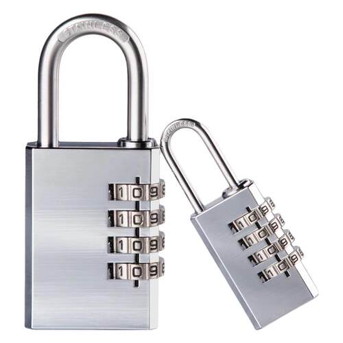 户外防水防锈密码挂锁仓库大门健身房电瓶车筐304不锈钢背包锁头