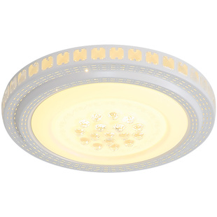 led吸顶灯简约现代圆形卧室灯大气客厅灯过道餐厅阳台灯遥控灯具