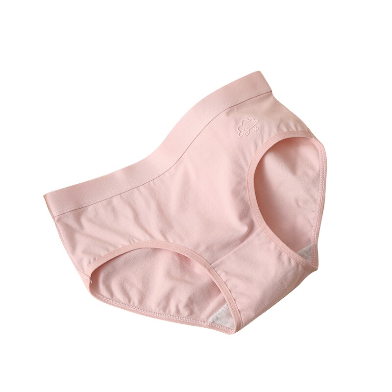 [2/4]宜而爽棉氨中腰内裤女 轻薄无痕纯色不夹臀裆纯棉抑菌三角裤