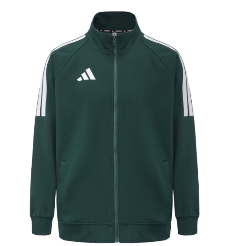 Adidas阿迪达斯2026秋冬绿色夹克休闲运动经典三条杠春秋立领外套