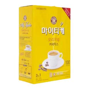 麦蒂卡韩国进口咖啡特浓原味3合1速溶咖啡即溶咖啡学生饮品100条