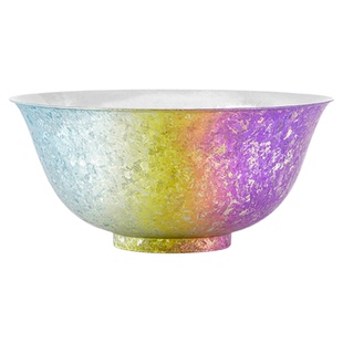 乐壶匠纯钛大面碗0涂层轻盈健康抑菌餐具2025新款1000ml彩色冰花