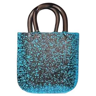 花瓶轻奢高级感夜光透明粉黄玻璃花瓶水培鲜花客厅装饰摆件高颜值