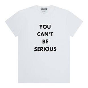 【特享倒计时】Moschino/莫斯奇诺You Can 't Be Serious纯棉T恤