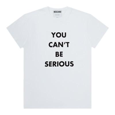 【礼物低至5折】Moschino/莫斯奇诺You Can 't Be Serious纯棉T恤