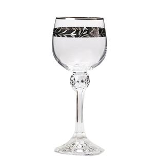 捷克进口红酒杯可定制logo刻字水晶玻璃杯刻花描金高脚杯葡萄酒杯