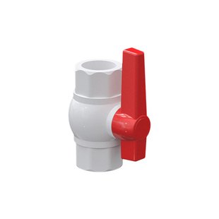 PVC球阀给水塑料阀门螺纹4分内丝八角插口开关分水阀20管件32配件