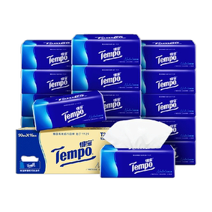 【臻选】Tempo/得宝经典无香4层加厚抽纸纸巾家庭箱装新旧交替M码