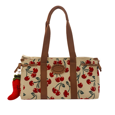 DGENIUS原创樱桃编织包女托特包