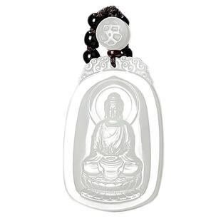 玉友和田玉羊脂白玉观音本命佛吊坠男女款玉坠十二生肖守护神挂件