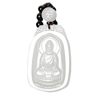 玉友和田玉观音守护神本命佛吊坠