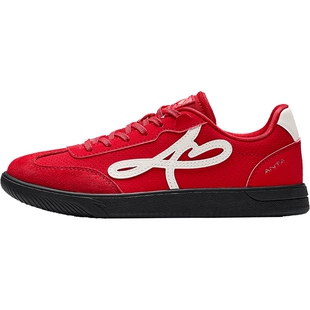 安踏曼舞板鞋德训鞋女鞋2026春季新款低帮薄底红色赛车鞋运动鞋女