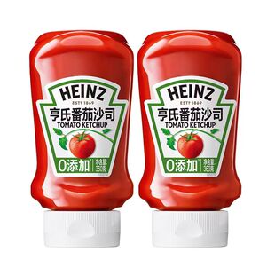 亨氏蕃茄酱0脂肪番茄沙司360g倒置瓶蘸薯条寿司酱三明治汉堡