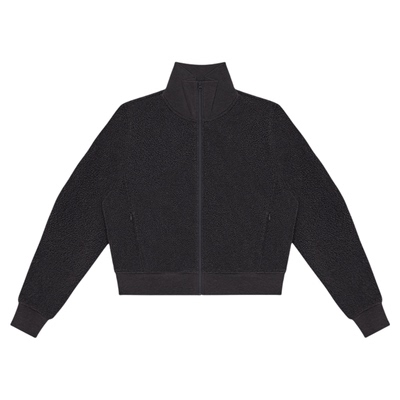 羊羔毛立领摇粒绒短款套装